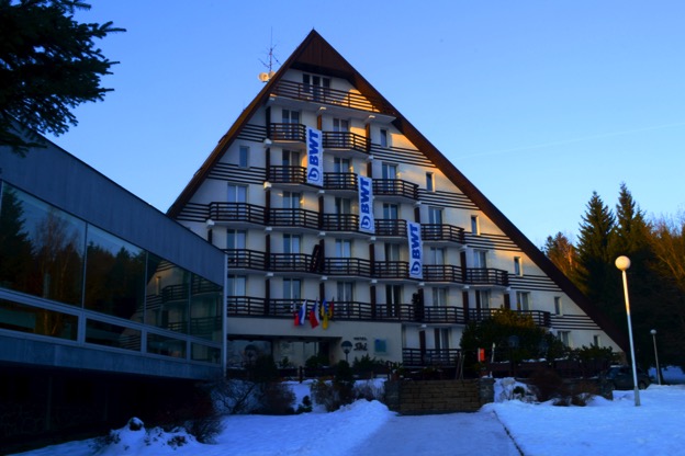 Our lodgings for the week in Czech: Hotel Ski.